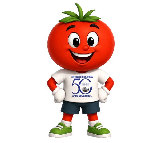 Tomatito, mascota del CEIP Joaquín Tena Artigas